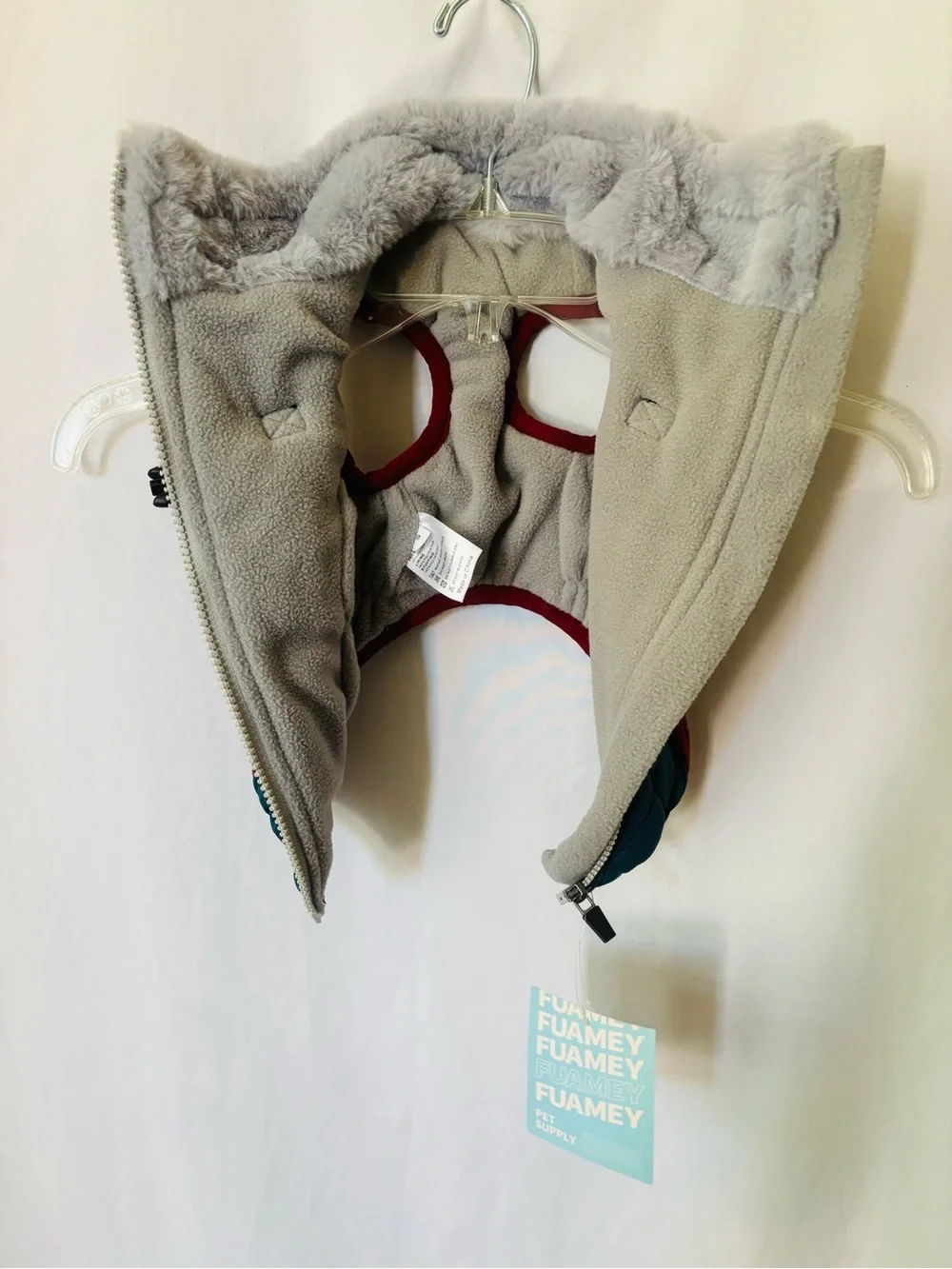 Quilted Dog Puffer Vest Harness Coat Small